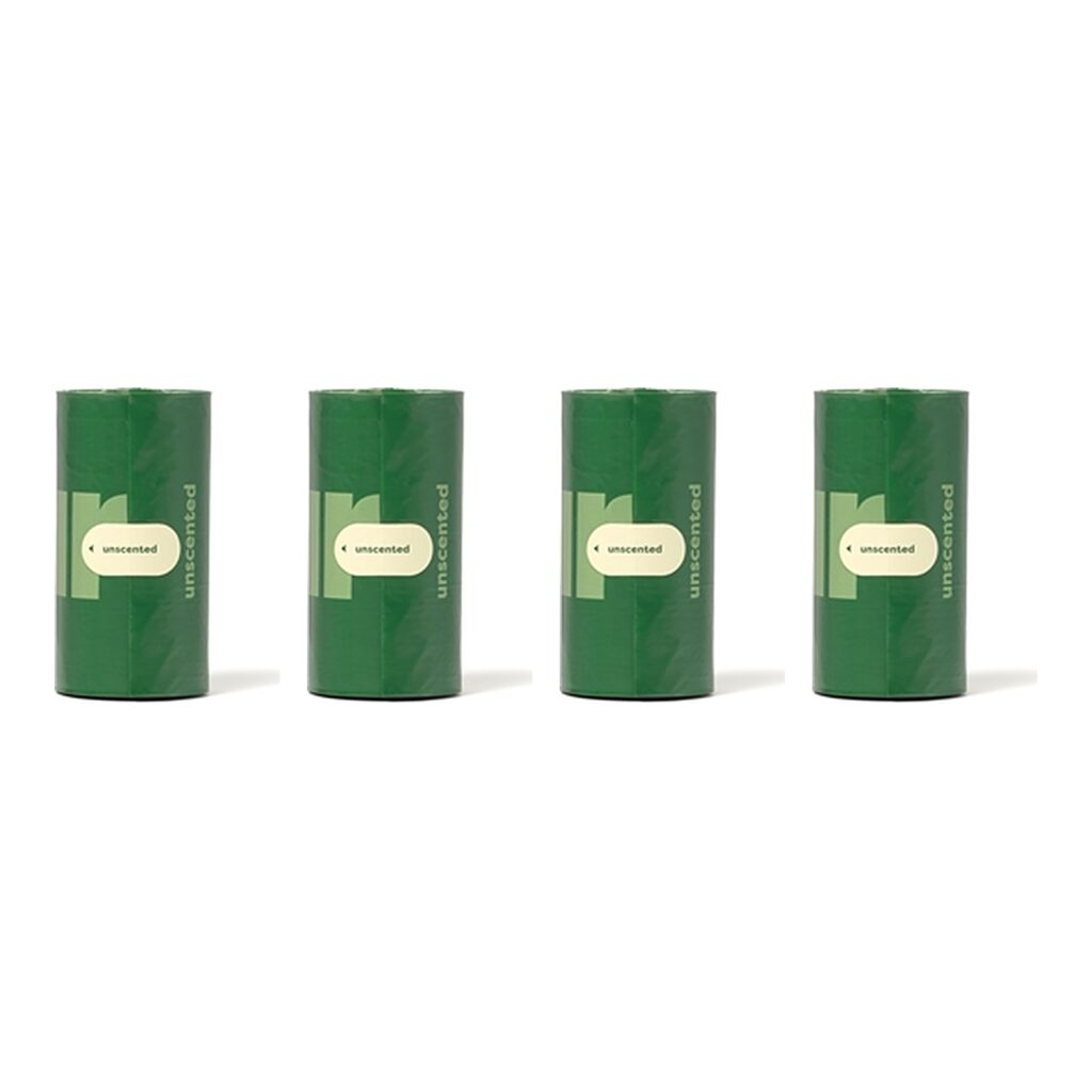 Earth Rated poepzakjes geurloos 21 rollen van 15 – 4 stuks, navulling display (multipack)