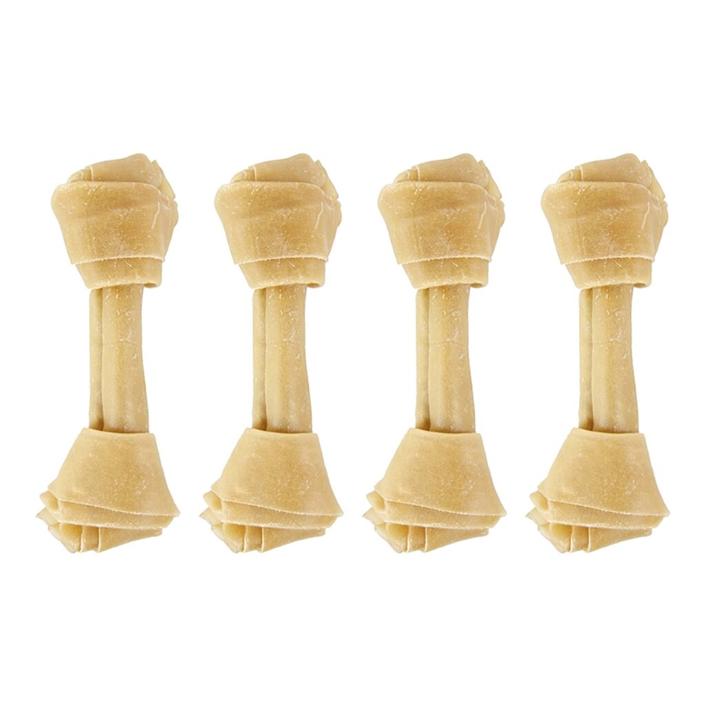 Petsnack geknoopt bot buffelhuid 7,5 inch (19 cm) – multipack 4 x 5 stuks