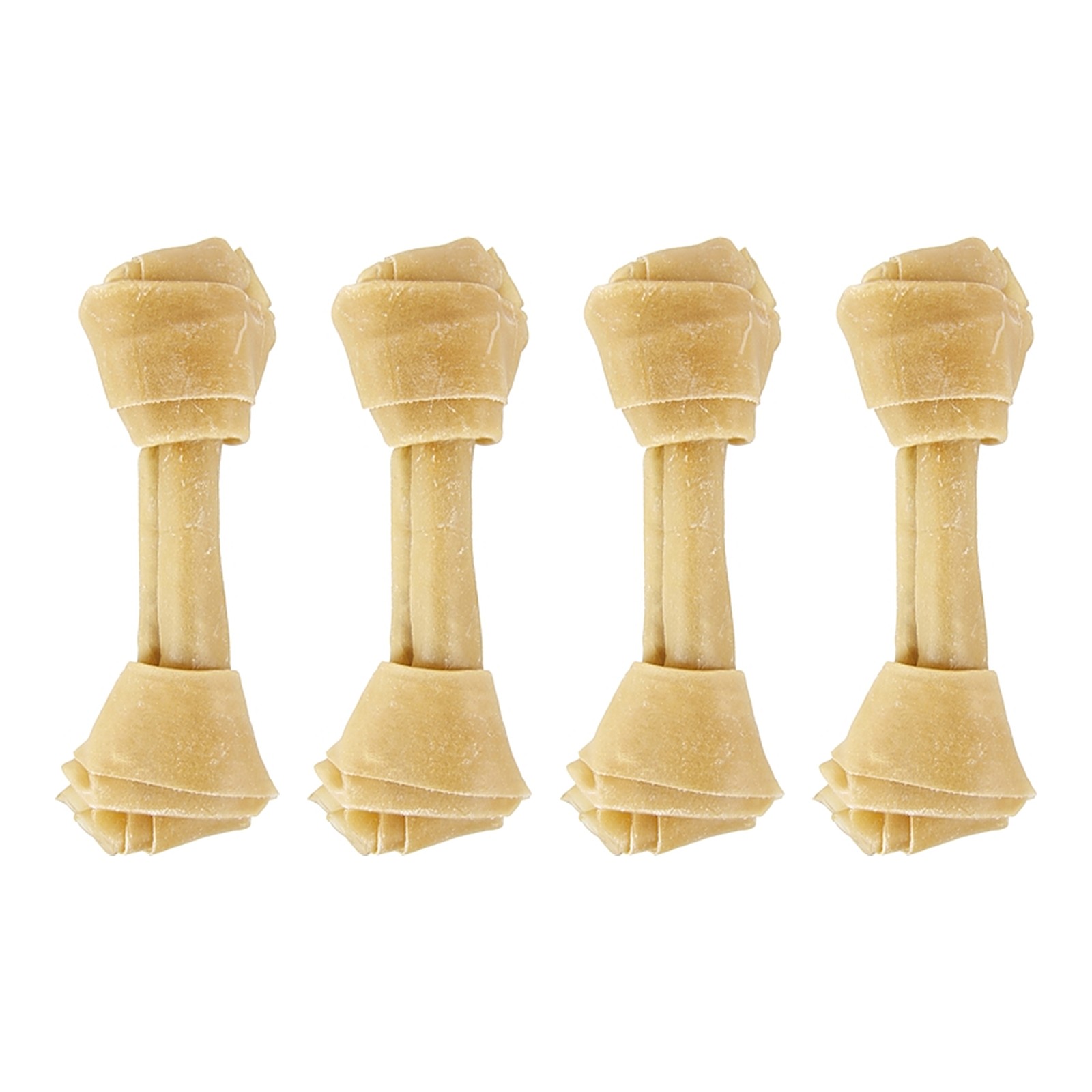 Petsnack geknoopt bot buffelhuid 7,5 inch (19 cm) – multipack 4 x 5 stuks - Afbeelding 1