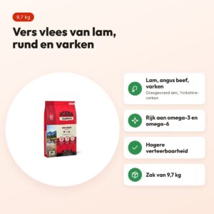 Acana Classics hondenvoer Classic Red 9,7 kg – lam, rund en varken – voordelen