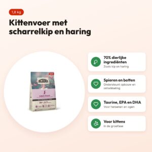 Acana kittenvoer First Feast Kip & Haring 1,8 kg – voordelen