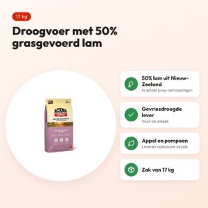 Acana Singles hondenvoer Grass-Fed Lamb 17 kg – grasgevoerd lam – voordelen