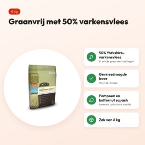 Acana Singles hondenvoer Yorkshire Pork 6 kg – varkensvlees, graanvrij – voordelen