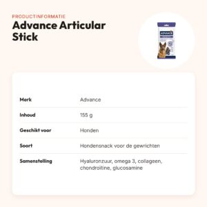 Advance Articular Stick hondensnack 155 g – voor de gewrichten – productinformatie
