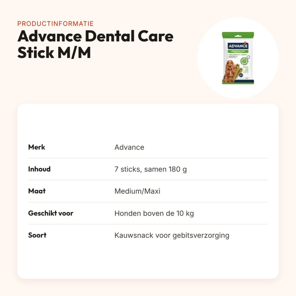 Advance Dental Care Stick Medium/Maxi 180 g – kauwsnack, 7 stuks – productinformatie