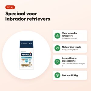 Advance hondenvoer Adult Labrador Retriever 11,5 kg – met glucosamine – voordelen