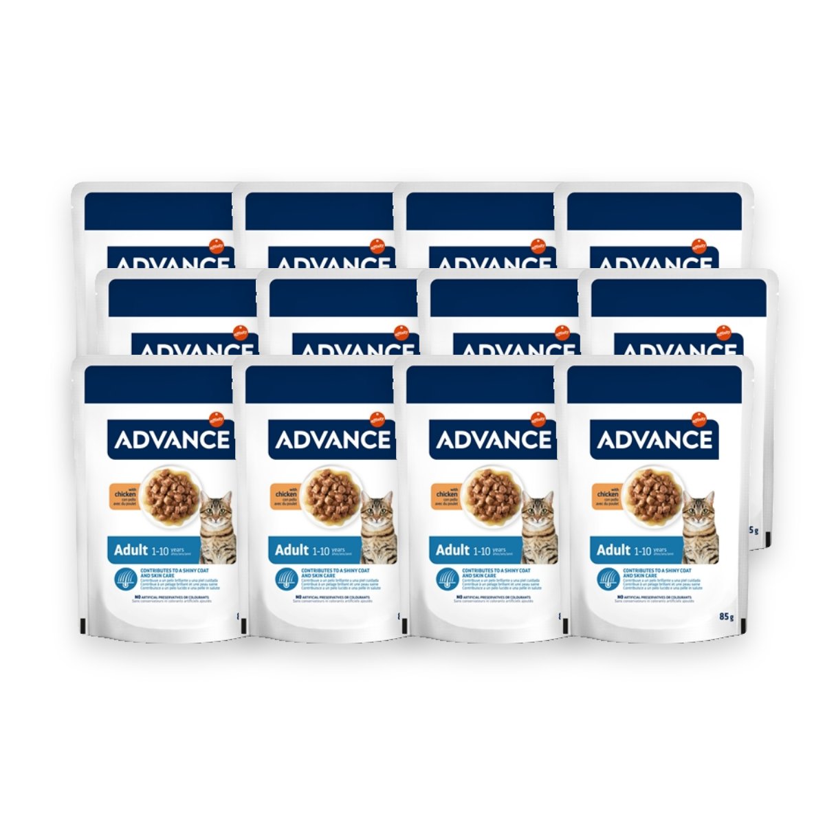 Advance kattenvoer Adult kip 12 x 85 g – natvoer voor volwassen katten