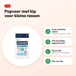 Advance Puppy Protect Mini 3 kg – pupvoer met kip, kleine rassen – voordelen