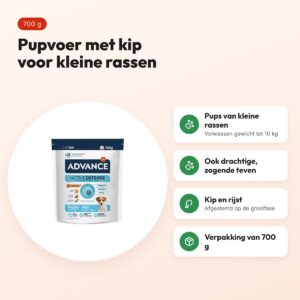 Advance Puppy Protect Mini 700 g – pupvoer met kip, kleine rassen – voordelen