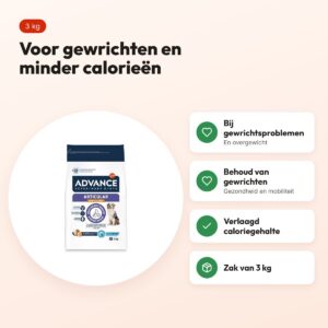 Advance Veterinary Diet hondenvoer Articular 3 kg – minder calorieën – voordelen