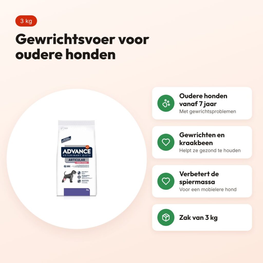 Advance Veterinary Diet hondenvoer Articular Senior 3 kg – vanaf 7 jaar – voordelen