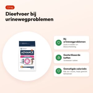 Advance Veterinary Diet kattenvoer Urinary Sterilized 7,5 kg – voordelen