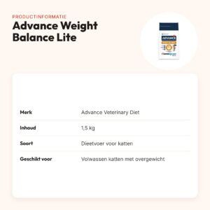 Advance Veterinary Diet kattenvoer Weight Balance 1,5 kg – lite – productinformatie