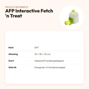AFP Interactive Fetch 'n Treat 16 x 16 x 20 cm – interactief speelgoed – productinformatie