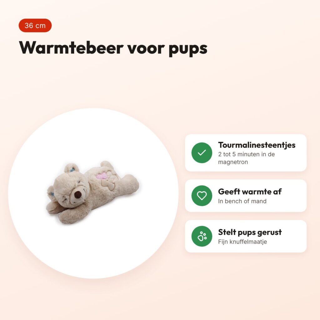 AFP Little Buddy Warm Bear 36 cm – warmtebeer voor pups – voordelen