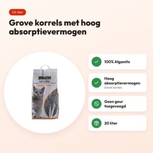Agriselect Basic Grey kattenbakvulling grove korrels 20 liter – voordelen