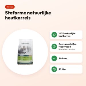 Agriselect Cat Litter Wood Pellets kattenbakvulling houtkorrels 30 liter – voordelen