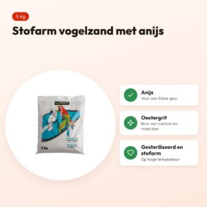 Agriselect schelpenzand 5 kg – stofarm vogelzand met anijs – voordelen