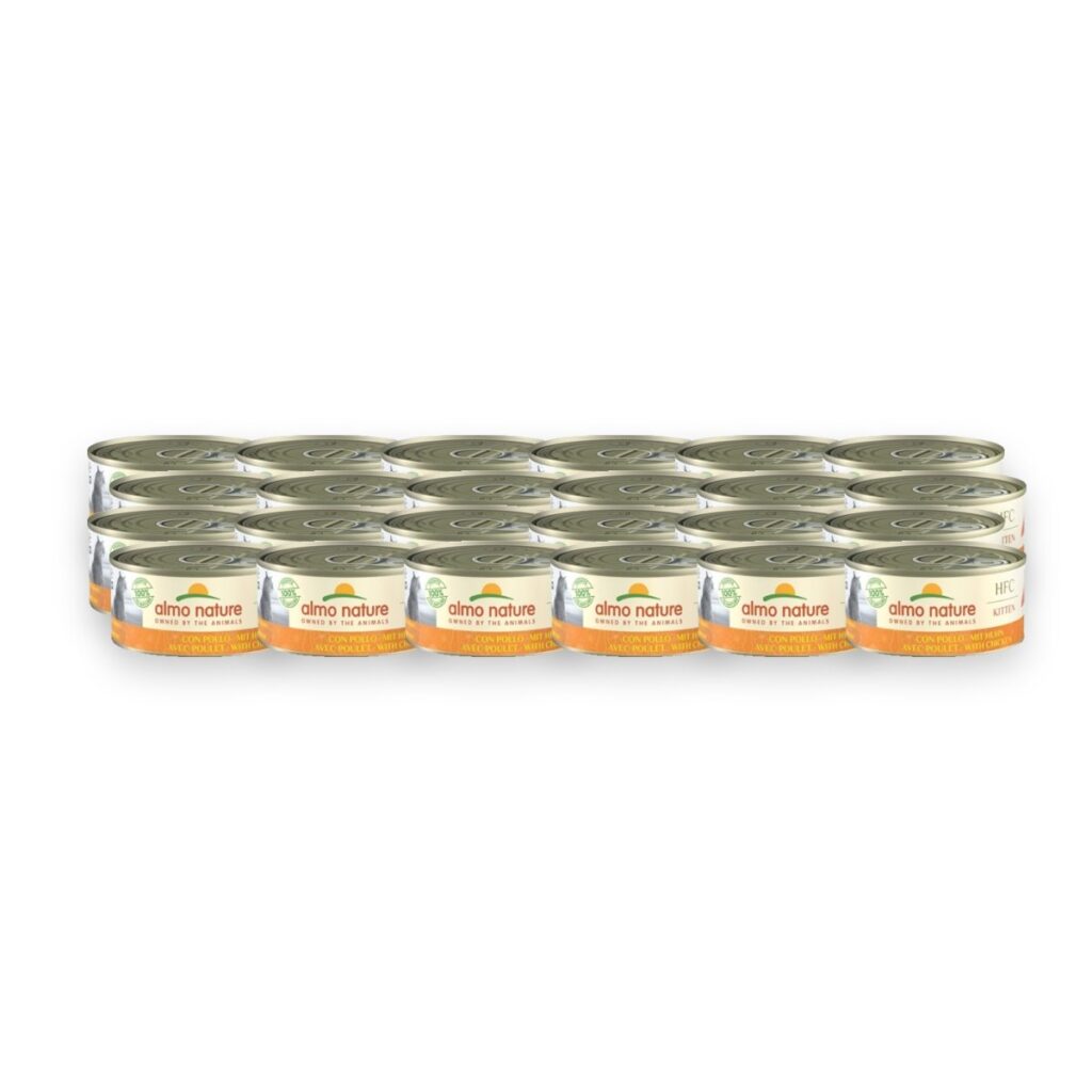 Almo Nature Cat Kitten natvoer kip 24 x 70 g