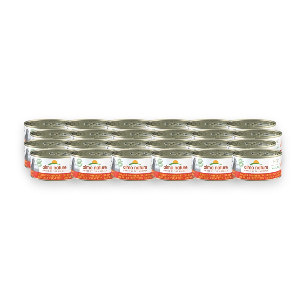 Almo Nature Cat natvoer kip en garnaal 24 x 70 g