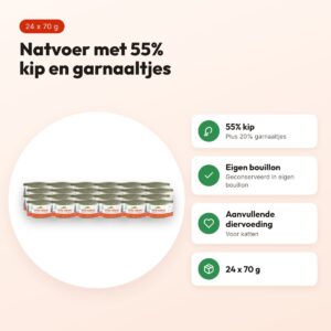 Almo Nature Cat natvoer kip en garnaal 24 x 70 g – voordelen