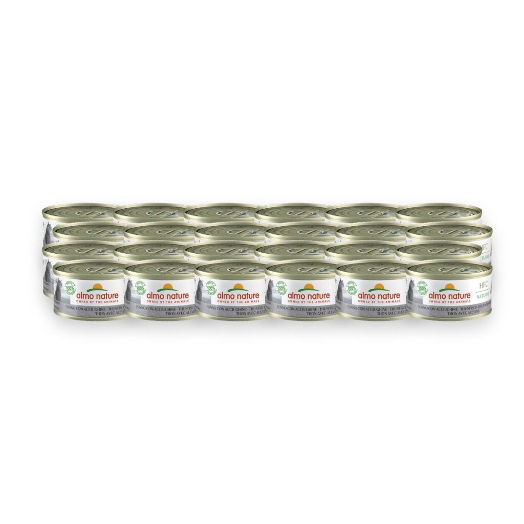 Almo Nature Cat natvoer tonijn en jonge witvis 24 x 70 g
