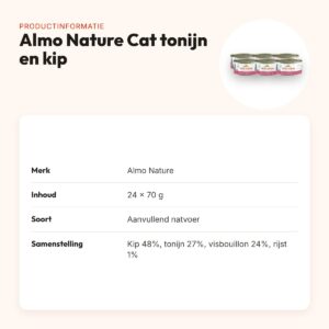 Almo Nature Cat natvoer tonijn en kip 24 x 70 g – productinformatie