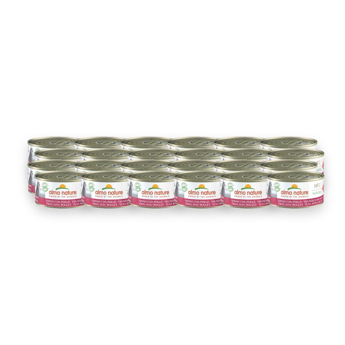 Almo Nature Cat natvoer tonijn en kip 24 x 70 g