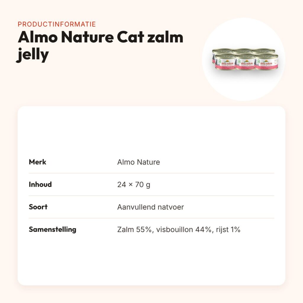 Almo Nature Cat natvoer zalm jelly 24 x 70 g – productinformatie