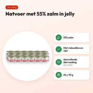 Almo Nature Cat natvoer zalm jelly 24 x 70 g – voordelen