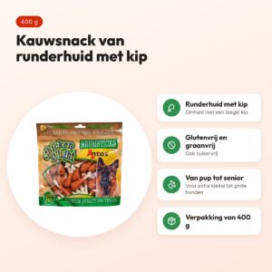 Antos Chicken D'Light Drumsticks 400 g – kauwsnack kip en runderhuid – voordelen