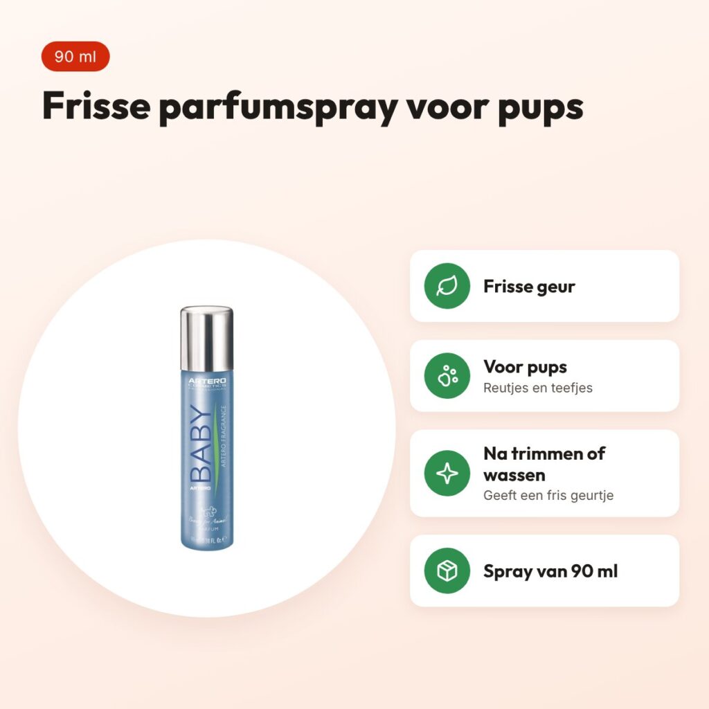 Artero Baby parfumspray 90 ml – frisse geur voor pups – voordelen