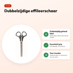 Artero dubbelzijdige effileerschaar 15 cm – kunststof grip, voor honden – voordelen