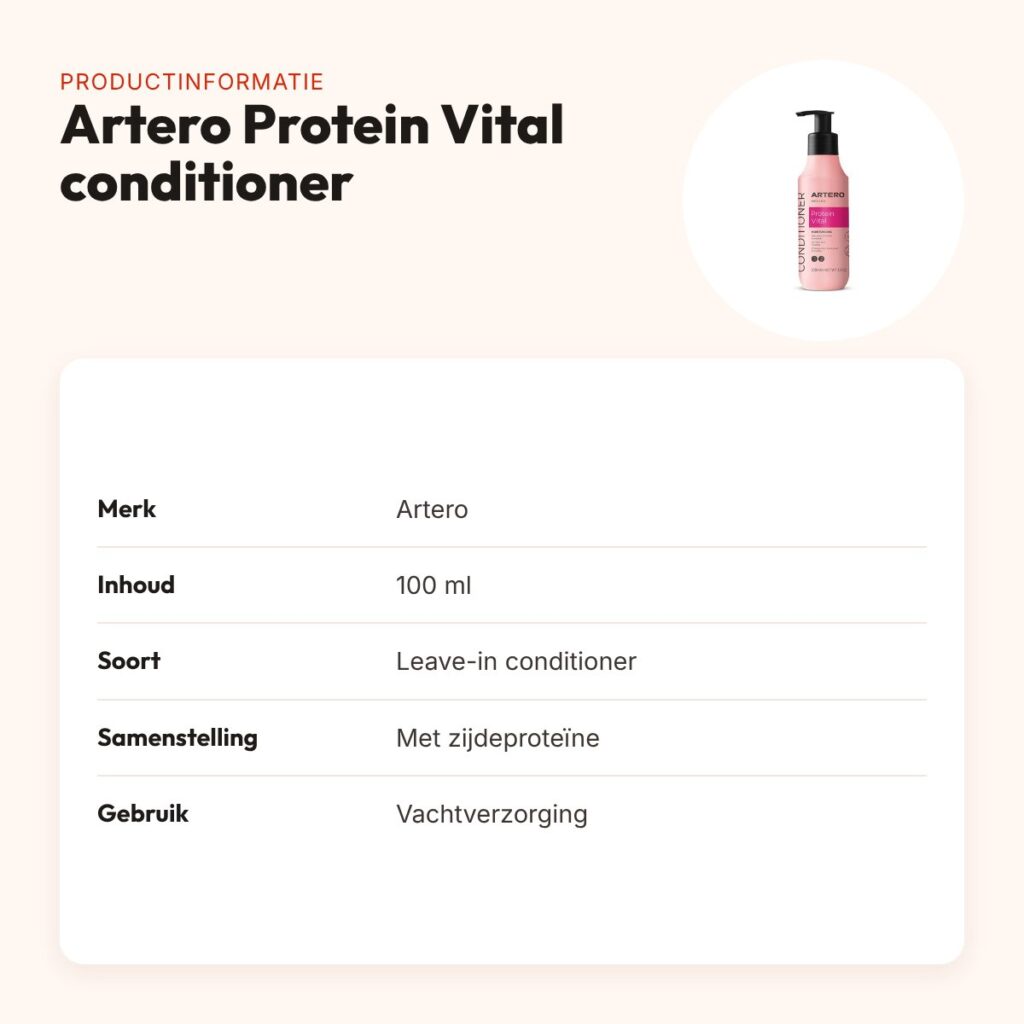 Artero Protein Vital leave-in conditioner 100 ml – zijde proteïne – productinformatie