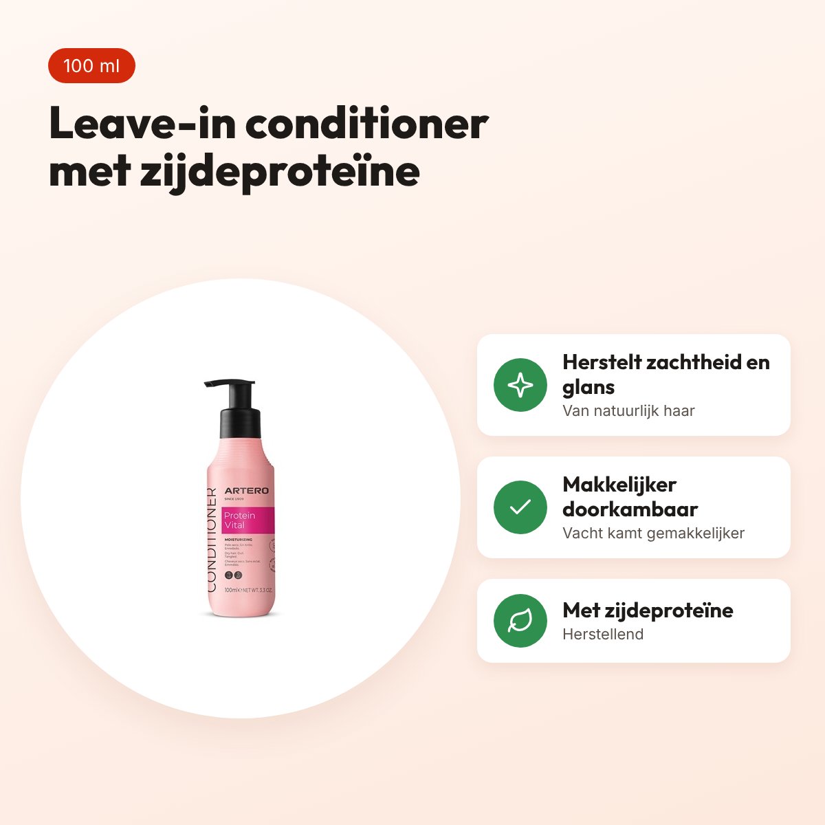 Artero Protein Vital leave-in conditioner 100 ml – zijde proteïne – voordelen