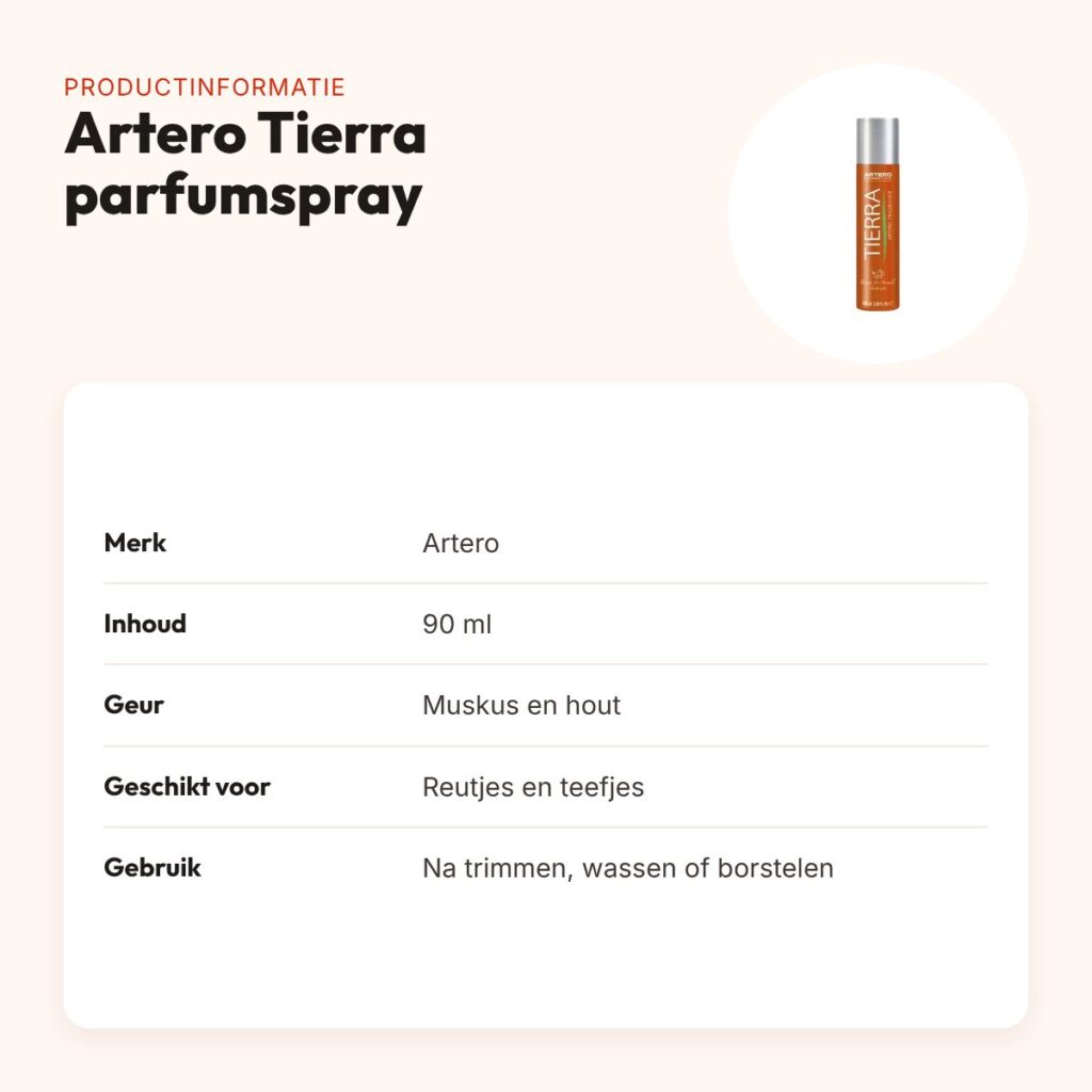 Artero Tierra parfumspray 90 ml – houtgeur voor honden – productinformatie