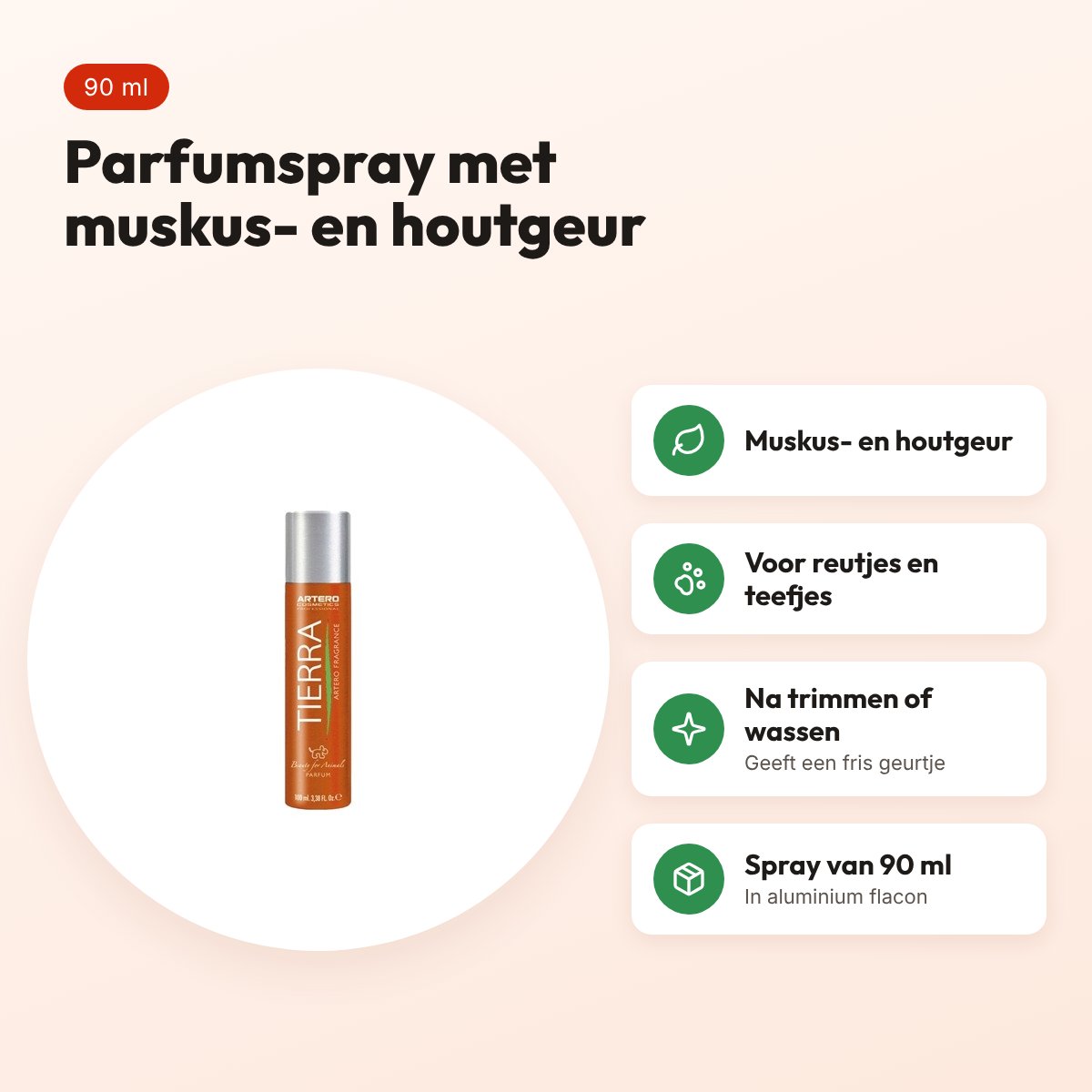 Artero Tierra parfumspray 90 ml – houtgeur voor honden – voordelen