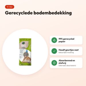 Back-2-Nature bodembedekking gerecycled 10 liter – voor knaagdieren – voordelen
