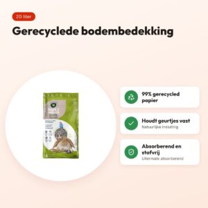 Back-2-Nature bodembedekking gerecycled 20 liter – voor knaagdieren – voordelen
