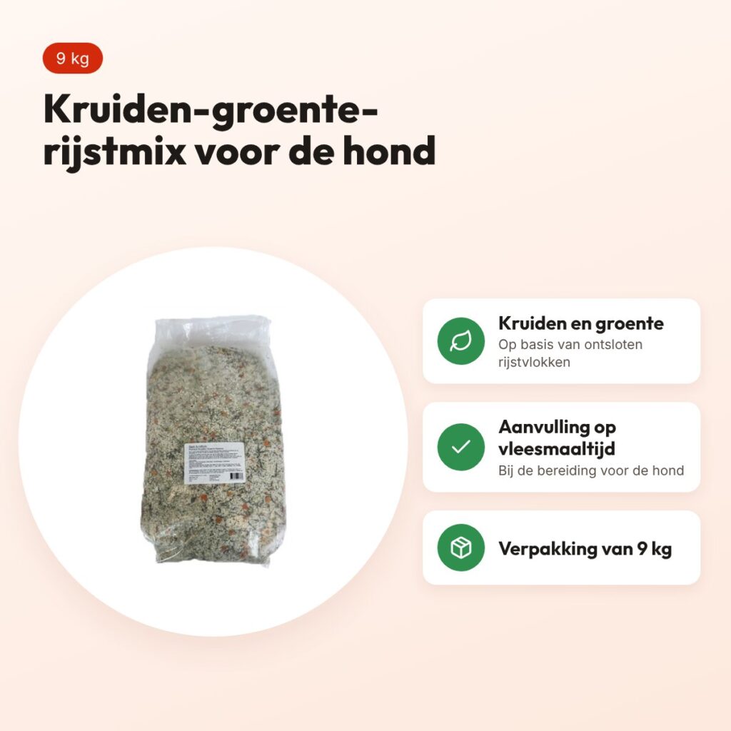 Back To Nature Premium kruiden-groente-rijstmix 9 kg – hondenvoer – voordelen