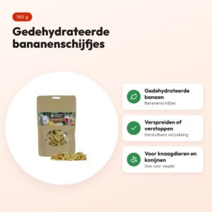 Back Zoo Nature bananenschijfjes 150 g – gedehydrateerde fruitsnack – voordelen