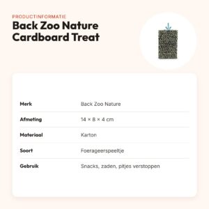 Back Zoo Nature Cardboard Treat Block 14 x 8 x 4 cm – foerageerspeeltje – productinformatie