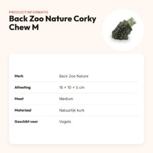 Back Zoo Nature Corky Chew medium 16 x 10 x 5 cm – kurken knabbelplateau – productinformatie