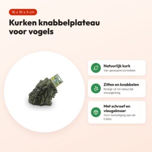 Back Zoo Nature Corky Chew medium 16 x 10 x 5 cm – kurken knabbelplateau – voordelen