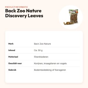 Back Zoo Nature Discovery Leaves 50 g – eikenbladeren voor het verblijf – productinformatie