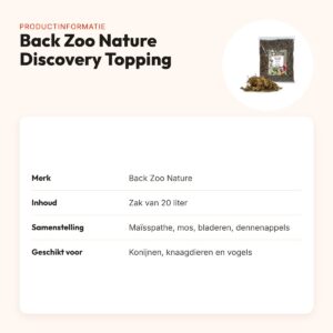 Back Zoo Nature Discovery Topping 20 liter – natuurlijke toplaag – productinformatie