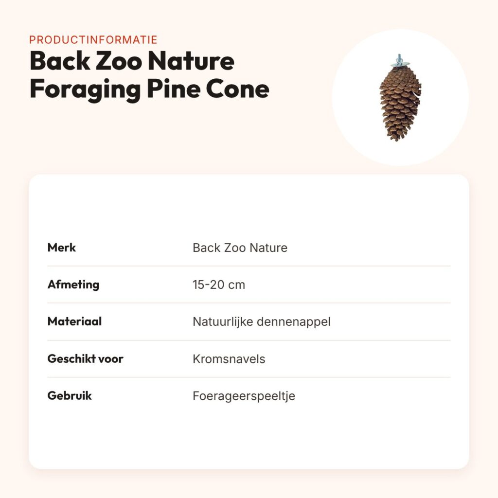 Back Zoo Nature Foraging Pine Cone 15-20 cm – dennenappel foerageerspeeltje – productinformatie