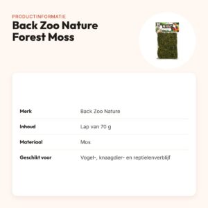 Back Zoo Nature Forest Moss 70 g – natuurlijke lap mos voor het verblijf – productinformatie