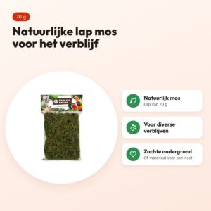 Back Zoo Nature Forest Moss 70 g – natuurlijke lap mos voor het verblijf – voordelen
