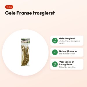 Back Zoo Nature Franse trosgierst geel 150 g – voor vogels en knaagdieren – voordelen